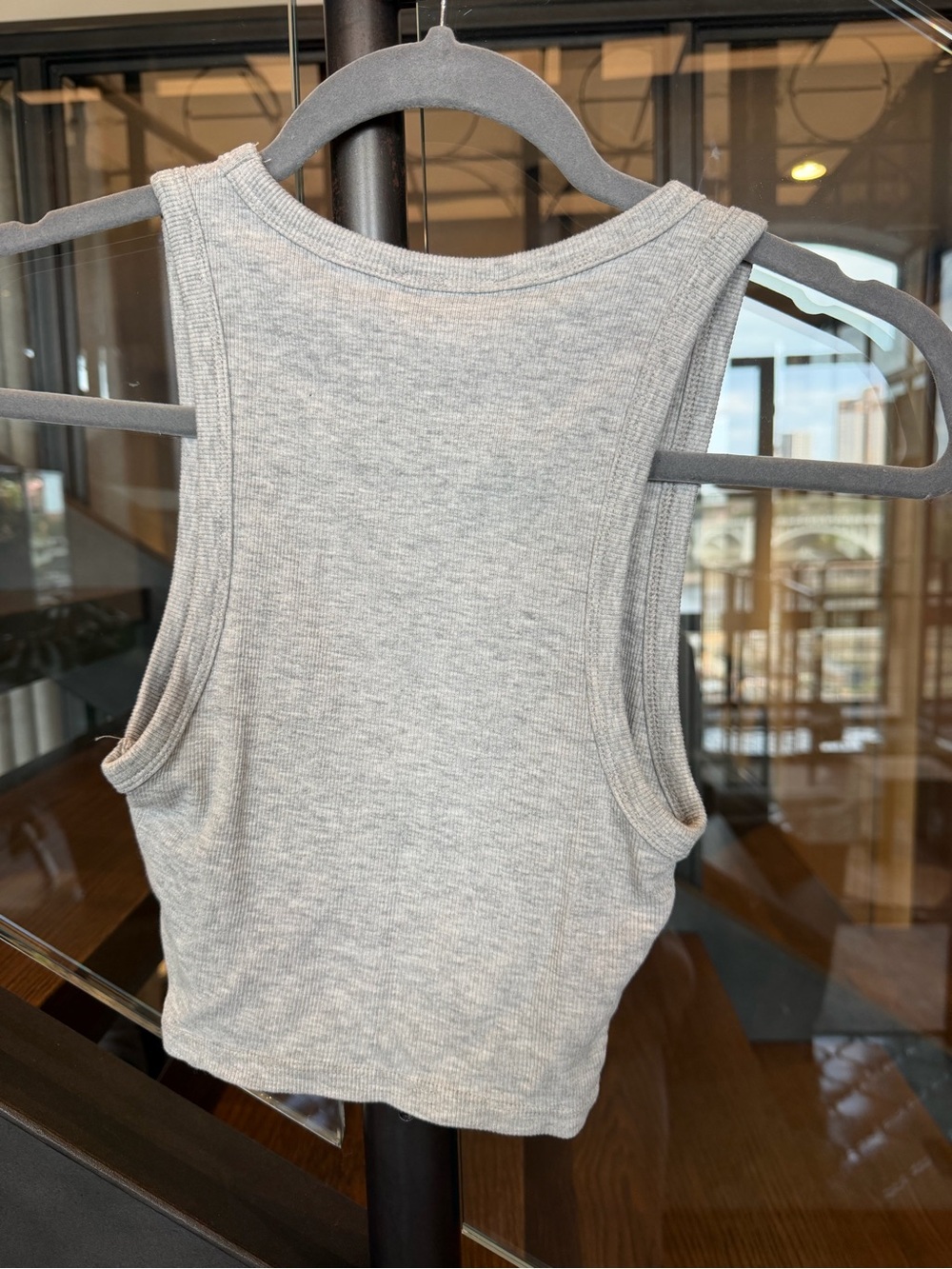 Zara Light Gray Ribbed Tank - Picture 4 of 5